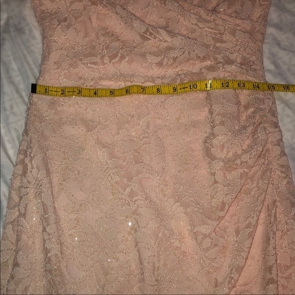 Bill levkoff‎ women’s lace blush pink bridesmaid gown - Picture 5 of 7